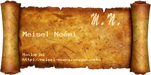 Meisel Noémi névjegykártya